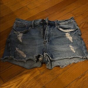 Distressed Denim Shorts